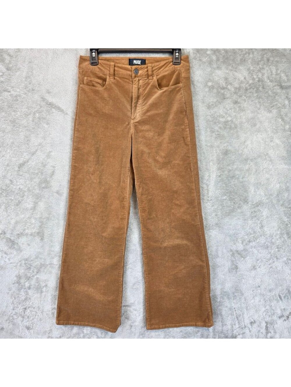 Paige Leenah Ankle Pants Womens 27 Brown Corduroy Wide Leg Toasted Coconut